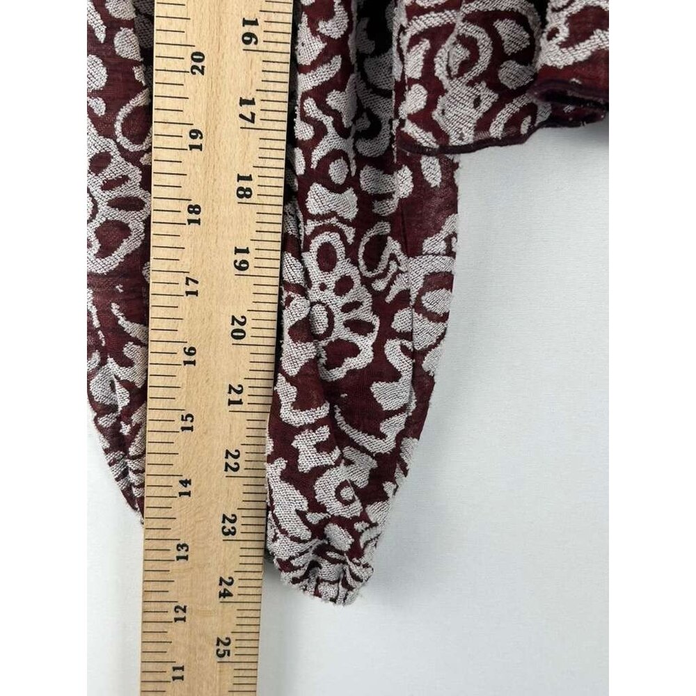 By Anthropologie Women's S Jacquard Cropped Long Sleeve Blouse - Picture 7 of 15